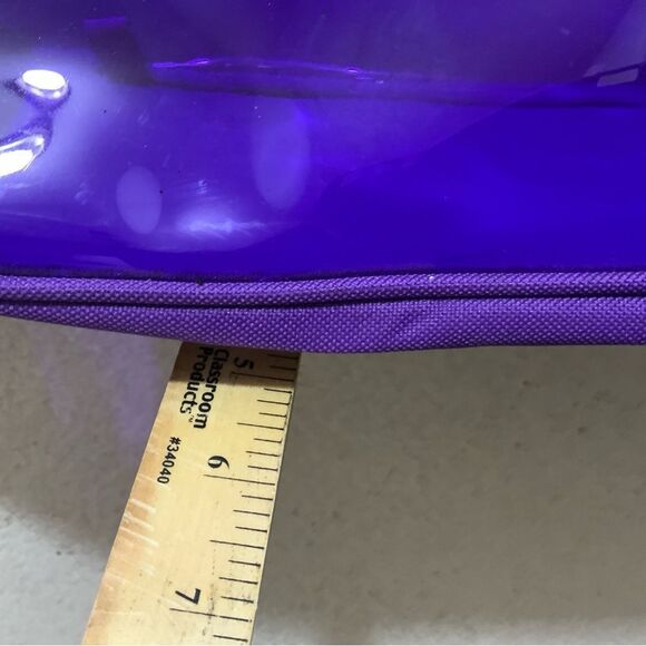 Transparent PVC handbag purple with small wrislet - Picture 9 of 9